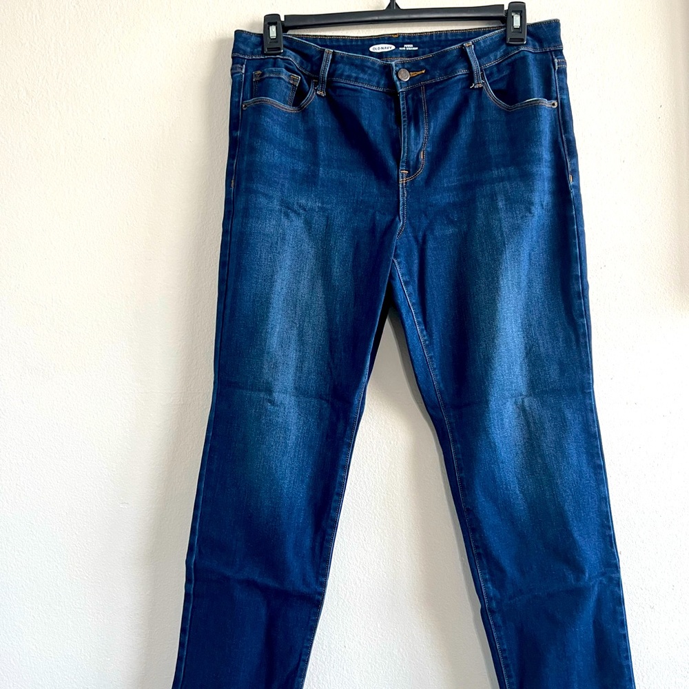 Power slimming straight Jean for casual outfits.size 14 short.